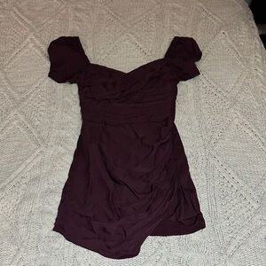 Self-Portrait Plum Mini Dress (Size:2)